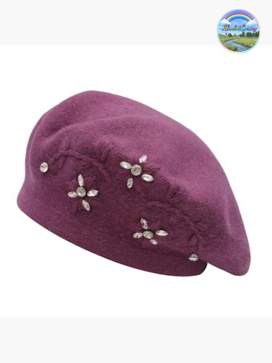 Women\'s Reversible Beret Hat, Soft Warm Winter Beanie main image 5